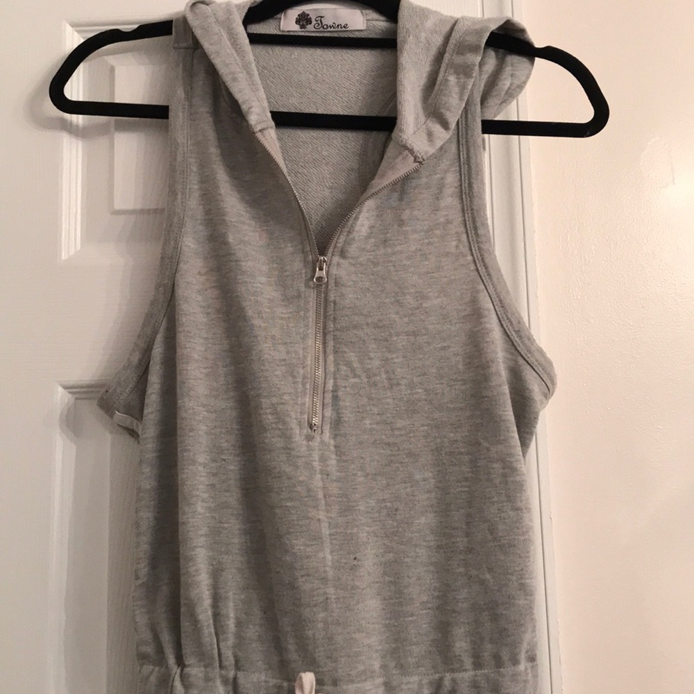 Heather Gray Tracksuit Jumpsuit